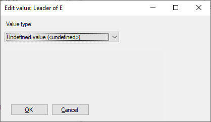 Edit Undefined Value